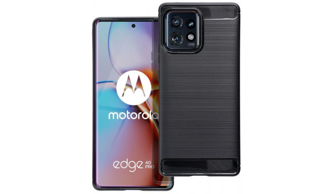 Forcell case Carbon Motorola Edge 40 Pro, black