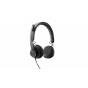 LOGITECH Zone Wired Headset on-ear wired USB-C graphite