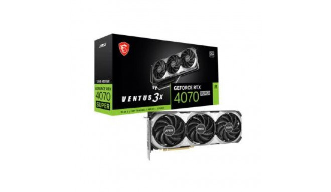 MSI Graphics Card||NVIDIA GeForce RTX 4070 SUPER|12 GB|GDDR6X|192 bit|PCIE 4.0 16x|Triple slot Fansi