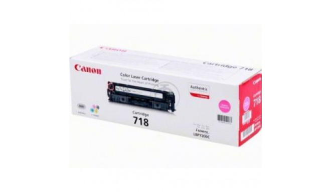 Canon 718 M Toner Cartridge, Magenta