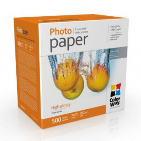 ColorWay Photo Paper PG2605004R Glossy, White, 10 x 15 cm, 260 g/m
