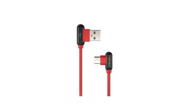 Natec Prati, Angled USB Type C to Type A Cable 1m, Red