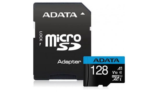 ADATA microSDXC/SDHC UHS-I Memory Card Premier 128 GB, microSDHC/SDXC, Flash memory class 10