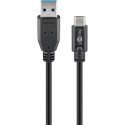 Goobay Sync&Charge Super Speed USB-C to USB A 3.0 charging cable 67999 Round cable, USB-C male, 