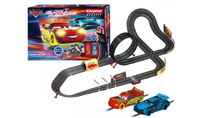 Carrera гоночная трасса GO!!! Disney Pixar Cars Glow Racers