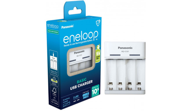 Panasonic eneloop laadija BQ-CC61USB (avatud pakend)