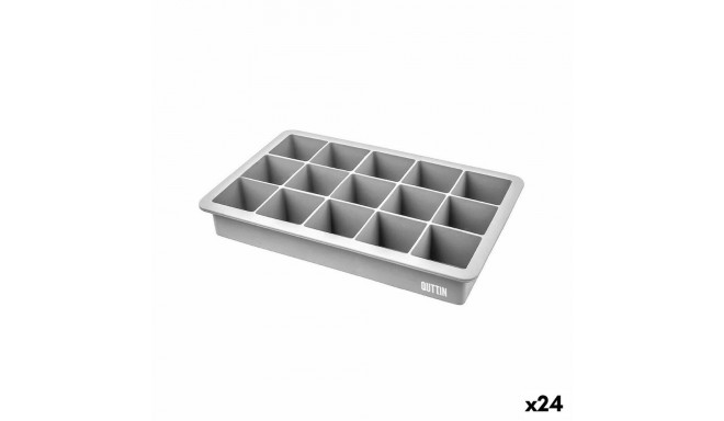 Ice Cube Mould Quttin Flexible Silicone 18,2 x 11,5 x 3,5 cm (24 Units)