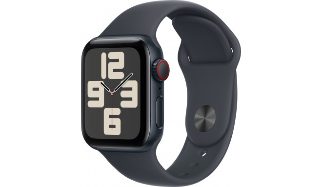 Apple Watch SE 2 GPS + Cellular 40mm Sport Band S/M, midnight (MXGC3ET/A)