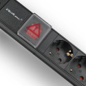 Qoltec pikendusjuhe for Rack 1U 16A PDU 6x Schuko 2m