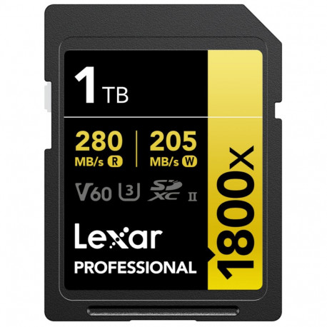 Lexar mälukaart SDXC Pro 1800x U3 UHS-II R280/W210 (V60) 1TB