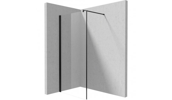 KERRIA PLUS SHOWER WALL. WHT/TRA NERO100