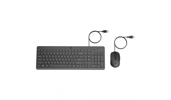 DE Layout - HP 150 Wired Mouse and Keyboard Desktop Set (Black)