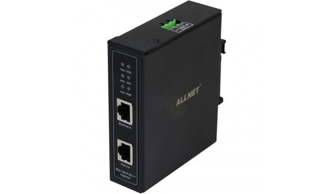 "NET Z ALLNET PoE Injektor Industrial Gigabit / PoE BT (15,4W/30W/90W) / DIN / Metallgehäuse / ALL-P