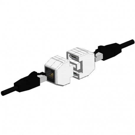 ALLNET TP-TP CAT6A 1:1 8-pol. RJ45 magnetiline turvaühendus, 50-osaline komplekt, PoE toega, kuni 10