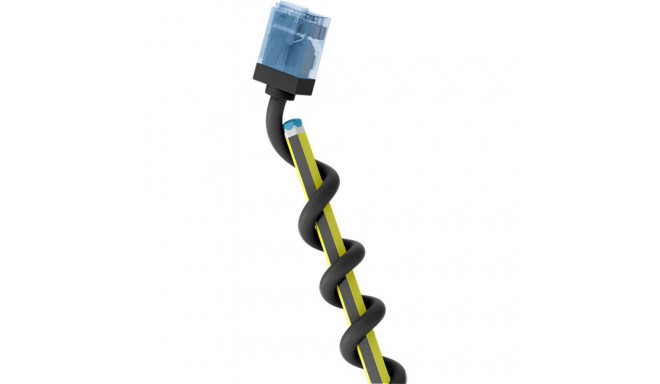 Võrgukaabel Cat6a U/UTP 0.25m, must, LSZH, CU, Slim, Ultra-Flex
