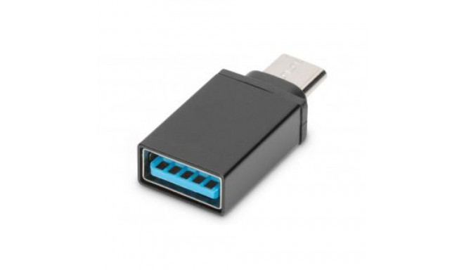 Digitus USB Type-C adapter, type C to A M/F, 3A, 5GB, 3.0 Version AK-300506-000-S Black, Jack USB A,