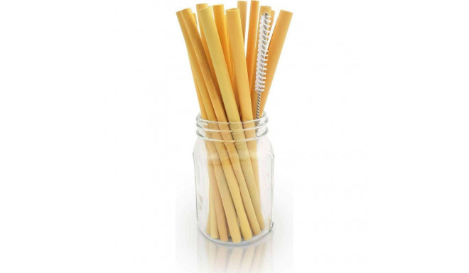 BAMBAW Ecological bamboo straws with cleaning brush, 14 cm x 50 pieces (BAW04343)