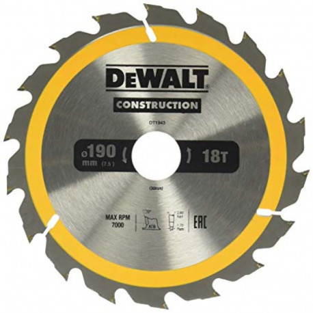 DEWALT ketassaag 190x30mmx18z