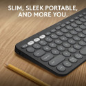 Logitech Pebble Keys 2 K380s Wireless Keyboard, RF Wireless + Bluetooth, US INT, Tonal Graphite