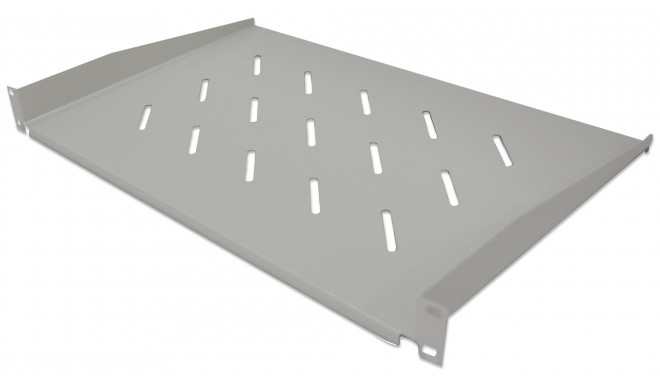 1U 350mm Rack 19 Riiul, 2 Kinnituspunkti, Perforeeritud, Hall