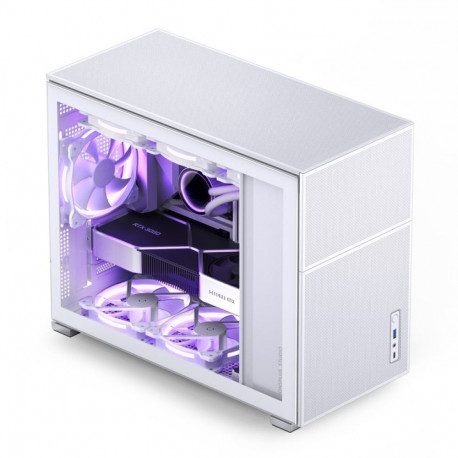 Jonsbo D31 MESH Micro-ATX korpus, karastatud klaas – valge