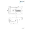 1-bowl granite sink with drainer