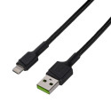 Green Cell Set 3x Ray Lightning Cable 30cm, 120cm, 200cm with white LED backlight, fast charging App