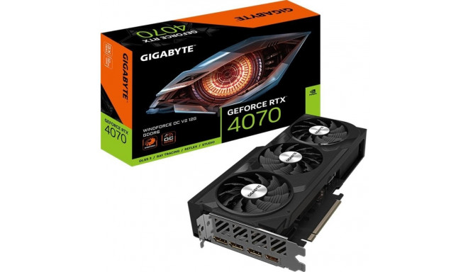 GIGABYTE GeForce RTX 4070 WINDFORCE OC V2 12G Graafikakaart - 12GB GDDR6, 192bit, PCI-E 4.0, 2490MHz