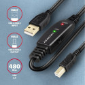 AXAGON ADR-215B aktiivne USB 2.0 ühenduskaabel, USB-A - USB-B - 15m