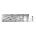 CHERRY DW 9100 SLIM klaviatuur Hiir kaasas Universaalne RF juhtmevaba + Bluetooth QWERTZ Saksa Hõbed