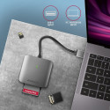 AXAGON CRE-S3 väline kaardilugeja USB-A 3.2 Gen 1, 3-pesaline, SD/microSD/CF, UHS-II