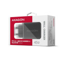 Axagon ACU-PQ45 QC 3.0, 4.0/AFC/FCP/PPS/PD, 45W, schwarz - Netzladegerät mit USB-A und USB-C Schnitt