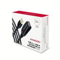 AXAGON ADR-215 aktiivne USB 2.0 pikenduskaabel, USB-A isane/emane - 15m