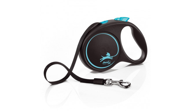 Flexi Automatic leash Black Design M 5 m, Blue