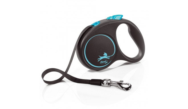 Flexi Automatic leash Black Design S 5 m, Blue