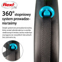 Flexi Automatic leash Black Design M 5 m, Blue