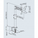 Desk monitor arm 13-27inch 8kg VESA adjustable