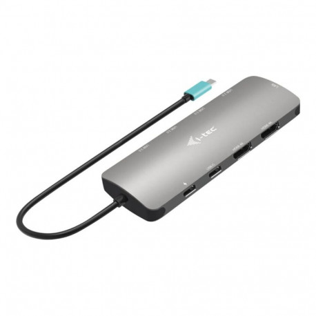 I-TEC USB-C Metal Nano Dock 2x HDMI 1x GLAN 2x USB 3.2 2x USB 2.0 1x USB-C 3.2 Gen.1 Data 1x USB-C 1