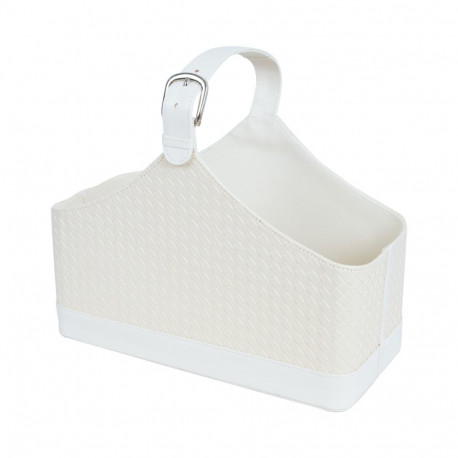 Magazine basket WILMA 37.5x17.5x27cm, white