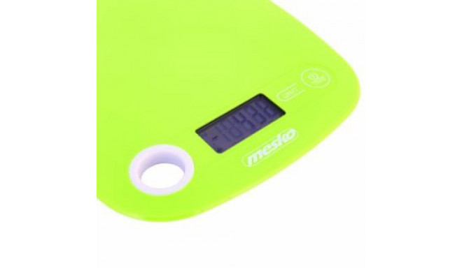 Mesko Kitchen scale MS 3159g Maximum weight (capacity) 5 kg, Graduation 1 g, Green