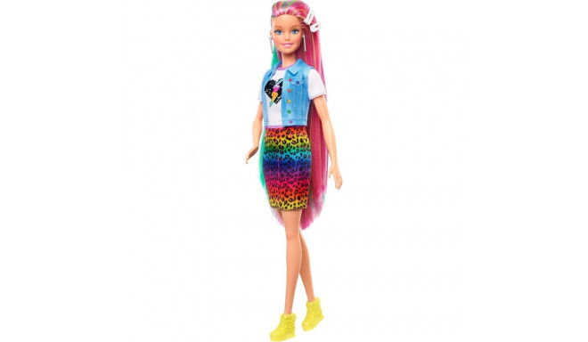 Barbie nukk - Värvilised juuksed, leopard (GRN81)