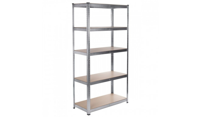 GreenBlue GB378 Metal Storage Rack Cabinet Shelves 175kg x5 180x90x40cm Galvanized Folding MDF