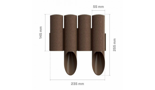 C. GARDEN PALISADE 4 pcs. 2.3 meter BROWN BOX