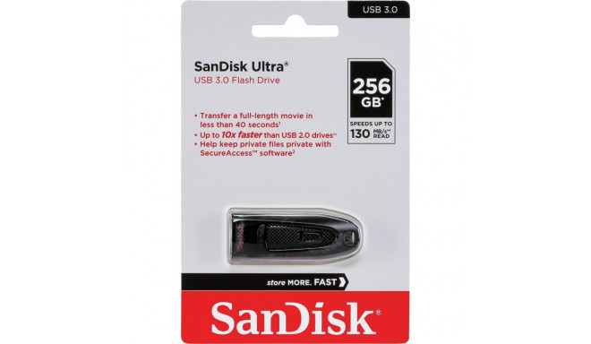 Sandisk mälupulk ULTRA 256GB USB3.0 (100 MB/s)