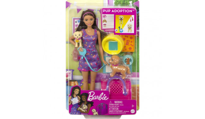 Barbie doll Mattel Dog adoption Set + doll HKD86