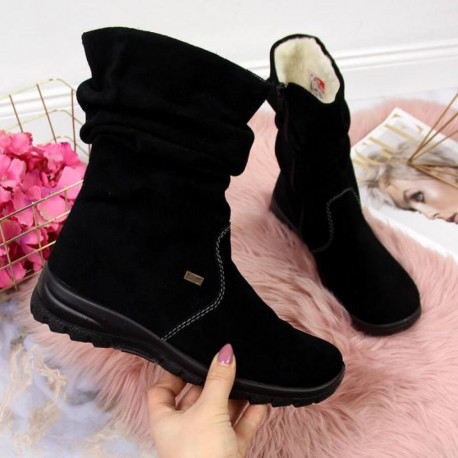 RIEKER W RKR130 insulated leather ankle boots (40)