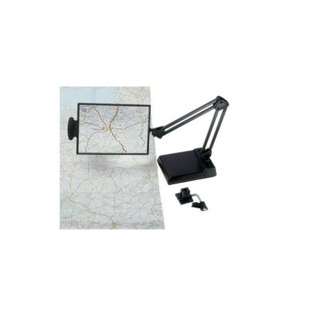 Table-top magnifier mounted on the tabletop