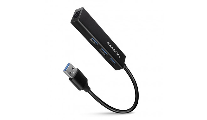 AXAGON HMA-GL3A Multiport Hub, USB 3.0 Type-A, Gbit-LAN, 3x USB-A, microSD