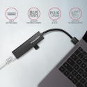 Axagon HMA-GL3A Multiport-Hub USB 3.0 Typ A Gbit-LAN 3x USB-A microSD Wired USB 3.2 Gen 1 (3.1 Gen 1