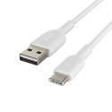 Belkin CAB001BT3MWH USB kaabel 3 m USB A USB C Valge